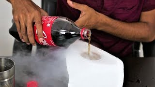 I Made COCACOLA KULFI Using Dry Ice  Experiment By Crazy XYZ [upl. by Akoyin]