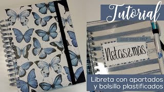 Libreta con apartados y bolsillo plastificados  Organízate [upl. by Mitch]