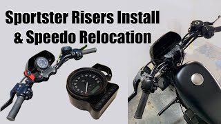 Installing Sportster Risers and Speedo Relocation [upl. by Franek478]