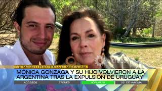 Mónica Gonzaga y su hijo volvieron después de que los echaron de Uruguay por la fiesta clandestina [upl. by Frost513]