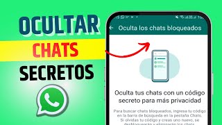 Como ocultar conversaciones en whatsapp normal sin archivar 2024 [upl. by Odnanref]