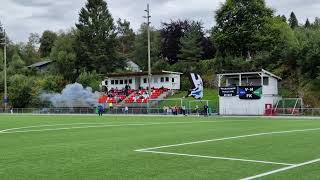 Valestrand Hjellvik  FK Bergen Nord spillerne kommer ut på Furubakken Stadion i Valestrand 250823 [upl. by Jarvis]