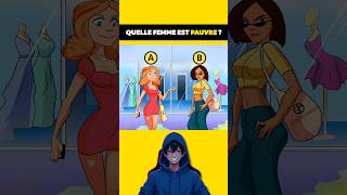 Quelle femme est pauvre  quiz heroquiz animation enigmes shorts tiktok humour devinette [upl. by Anyal]