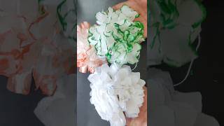 Paper Napkin Flower Making flowermaking paperflower flowerdesign tissuepaperflower [upl. by Werra822]