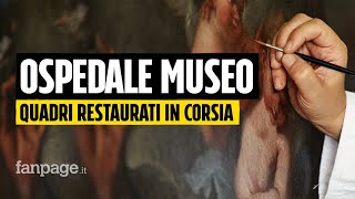 Dentro lospedale Cardarelli di Napoli cè un cantiere in cui si restaurano quadri del Seicento [upl. by Auroora]