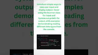 Basic Input and Output in Java education java javaprogramming softwareengineer global [upl. by Adnert]