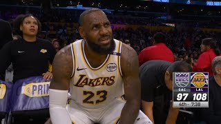 LeBron goes OFF on Rui for not passing to him after scoring 16pts in 3mins vs Kings 😂 [upl. by Cappella]