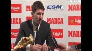 Messi Bota de Oro 2012  Entrevista  Diario Marca [upl. by Carrissa]