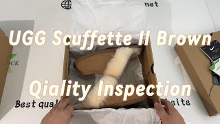 UGG Scuffette II Brown Quality Inspection From PkStockX viralvideo fyp unboxing ugg pkstockx [upl. by Aillemac485]