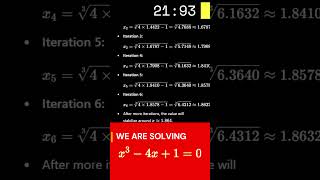 Solving Roots Using the Iterative Method Easy Guide for x³  4x  1  0 💡🔢 [upl. by Nagram291]