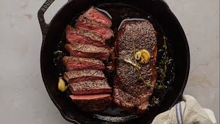 Oven to Cast Iron Reverse Sear Steak Recipe [upl. by Endaira]