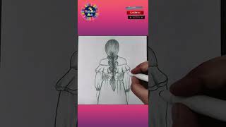 girl backside drawing drawing pencilsketchtutorialforbeginners [upl. by Fitzger297]