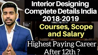 Career in Interior Designing India  Courses  Diploma  Scope  Salary  Best Career after 12th [upl. by Einomrah859]