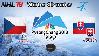 Winter Olympics 2018  Czechia vs Slovakia  Semifinal  NHL 18 [upl. by Adnahsar]