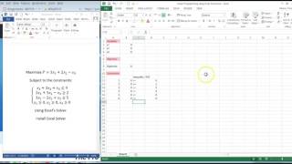 Solving Linear Programming Problem using Excels Solver [upl. by Alaikim]