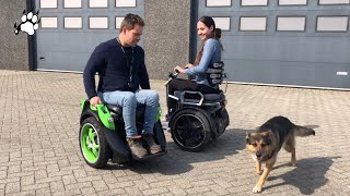 CROSSWHEELS 5 BALANS ROLSTOEL PROBEREN Seated Segway  Balanced Wheelchair [upl. by Ree]