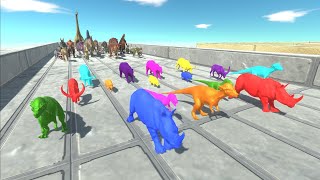 Race to eat Neon Team  Animal Revolt Battle Simulator [upl. by Pederson912]