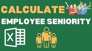 How to Calculate Seniority of Active Employees in MS Excel [upl. by Meit]