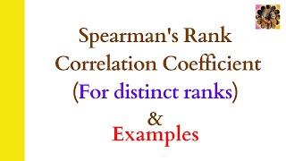 Sikho Spearmans Rank correlation coefficient  Examples of Rank correlation coefficient [upl. by Monahan]