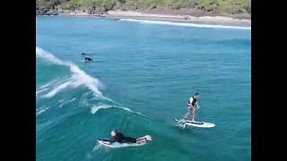 Stand up paddle foil surfing [upl. by Atteram]