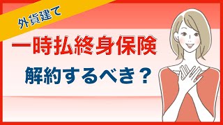 外貨建て一時払終身保険は今解約するべきか？ [upl. by Ellerrehc]