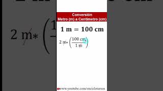 Conversión de Metros a Centímetros m a cm  shorts [upl. by Crissy]