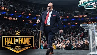 Paul Heyman receives raucous ovation from Philly crowd WWE Hall of Fame 2024 highlights [upl. by Nivan]