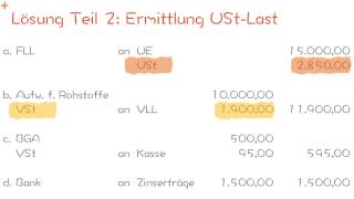 Umsatzsteuer Aufgabe 1  Umsatzsteuer Zahllast [upl. by Gustin]