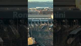 Rome Termini Station from drone [upl. by Ignatzia611]