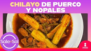 Chilayo de puerco y nopales Receta rica y fácil  La Cocina  Sale el Sol [upl. by Junno686]