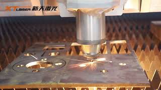 12KW fiber laser cutting 8mm thickness carbon steel [upl. by Bluma273]