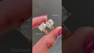 Moissanite vs Diamond 💎 WHATS THE DIFFERENCE [upl. by Nace]