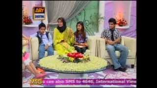 Dr Aafias children in ARY morning show on Mothers Daymp4 [upl. by Einnil]