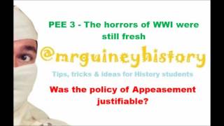 Revision Aid Was the policy of Appeasement justifiable [upl. by Glenden]