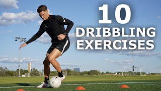 Improve Your Dribbling  10 Easy Close Control Dribbling Exercises [upl. by Eidna]