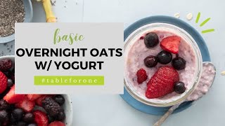 OVERNIGHT OATS WITH YOGURT [upl. by Milah]