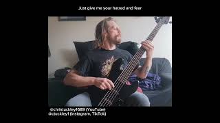 AlexTerribleSlaughter To Prevail  Demolisher bass cover and lyric video by Chris Tuckley [upl. by Assina]