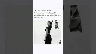 Monica Vitti quotDünya mutlu uyananlarındırquot felsefe edebiyat şiir monicavitti [upl. by Rihat269]