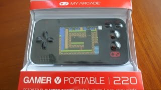 DreamGEAR Gamer V portable  My Arcade 220 Review [upl. by Nabois]