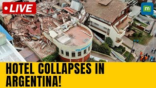 Live Argentina Hotel Collapse  Rescue Operation Underway  Villa Gesell Collapse  N18G [upl. by Neersan]