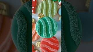 Ornament One☝🏼✨🎄 enlightenedbakery royalicing sugarcookies ornament christmas2024 [upl. by Cherise]