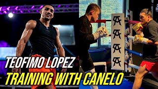 Teofimo Lopez Training with Canelo Alvarez [upl. by Norwood420]