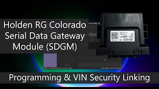 Holden RG Colorado Serial Data Gateway ModuleSDGM Replacement Programming and VIN Security Linking [upl. by Chatwin]