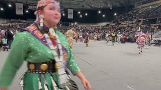 Jr Womens Jingle Group 2 Song 1  Red Deer Powwow 2023 Saturday Night Live [upl. by Kubetz]