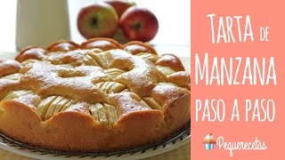 TARTA DE MANZANA  RECETA FÁCIL  PEQUERECETAS [upl. by Marashio]