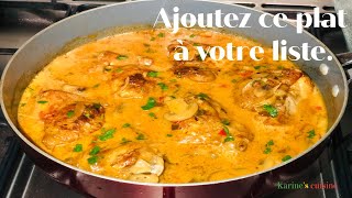 Une Fricassée de Poulet à la Crèmeà ma façonDELICIEUXFaitmaison [upl. by Becket]