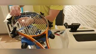 How to string Inesis Exia Graphite tennis racquet  Old School Baby [upl. by Ear]