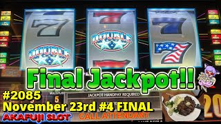 Butterfly Sevens Slot Triple Double Stars Slot Machine Jackpot at Pala Casino [upl. by Arehsat]