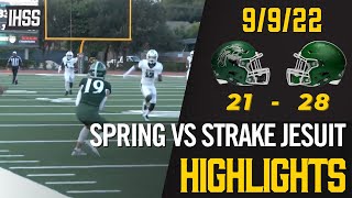 Spring at Strake Jesuit  2022 Week 3 Football Highlights [upl. by Had]