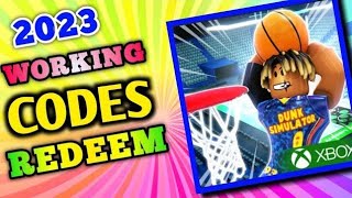 All Secret Dunking Simulator Codes 2023  Codes for Dunking Simulator 2023  Roblox Code [upl. by Norvil]